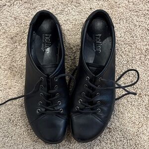 Hotter Comfort Classic Black Leather Shoes